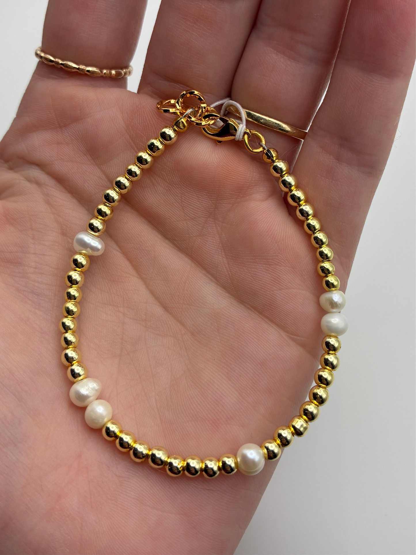 Gold & Pearl Bracelet
