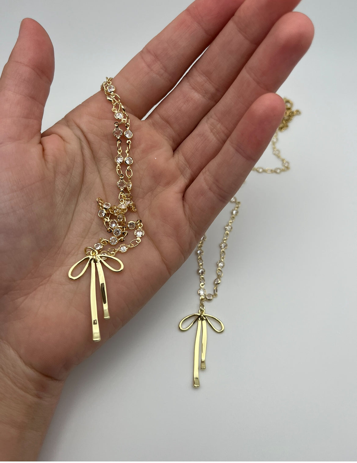 Bow Pendant with Dainty Chain