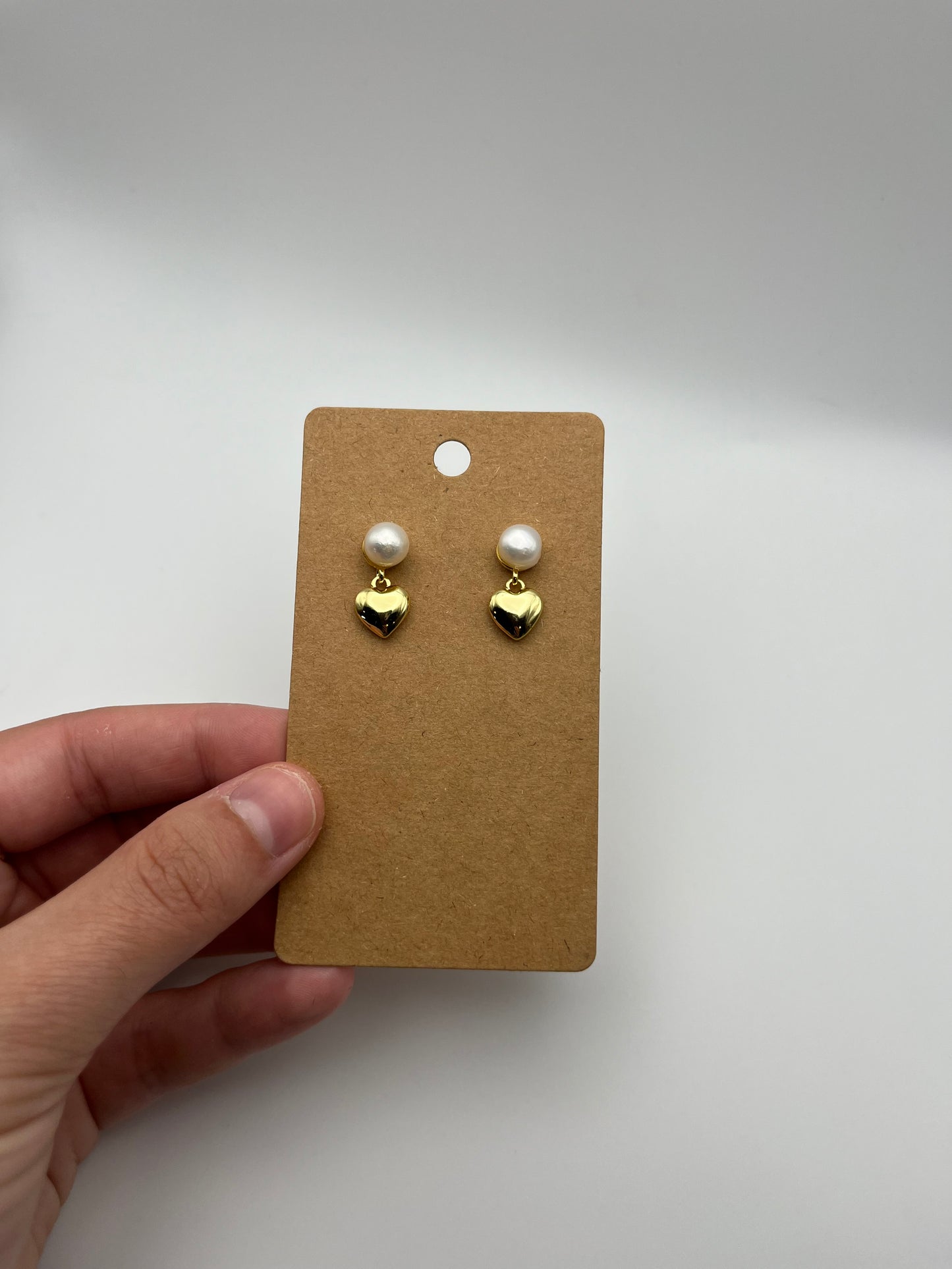 Pearl Posts with Gold Details