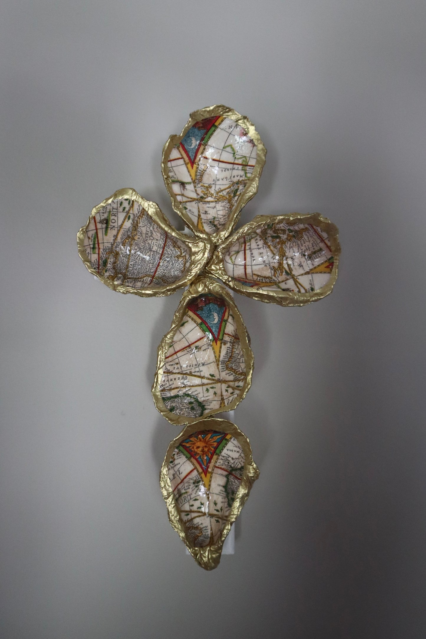 Oyster Cross Wall Art: Map Design