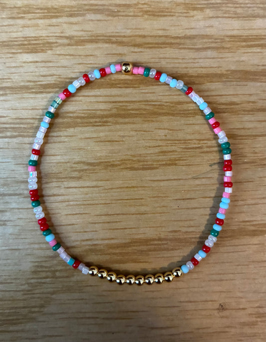 Colorful Stacker with Gold