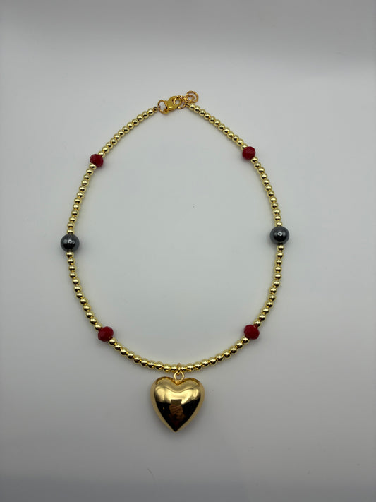 Puffy Heart Game Day Choker