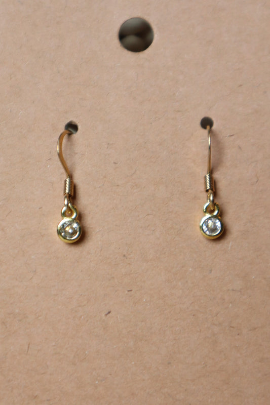 Simple Drop Crystal Earrings