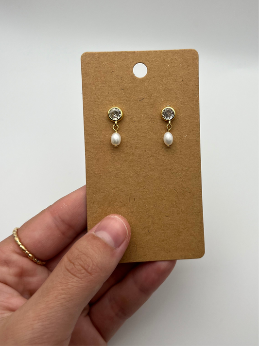 Pearl Circle Earrings