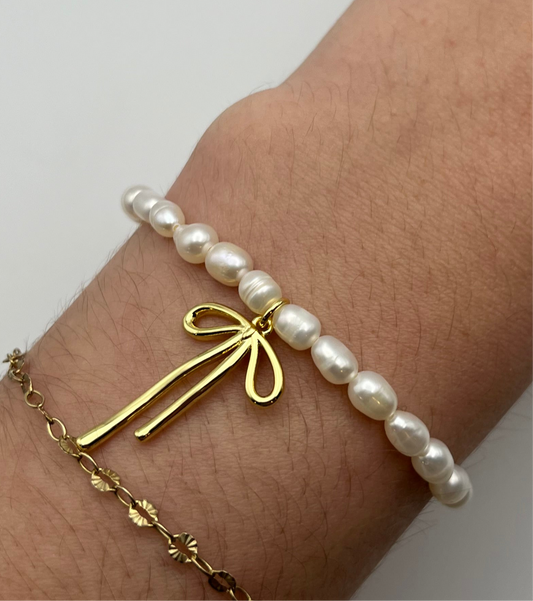Pearl Bow Bracelet