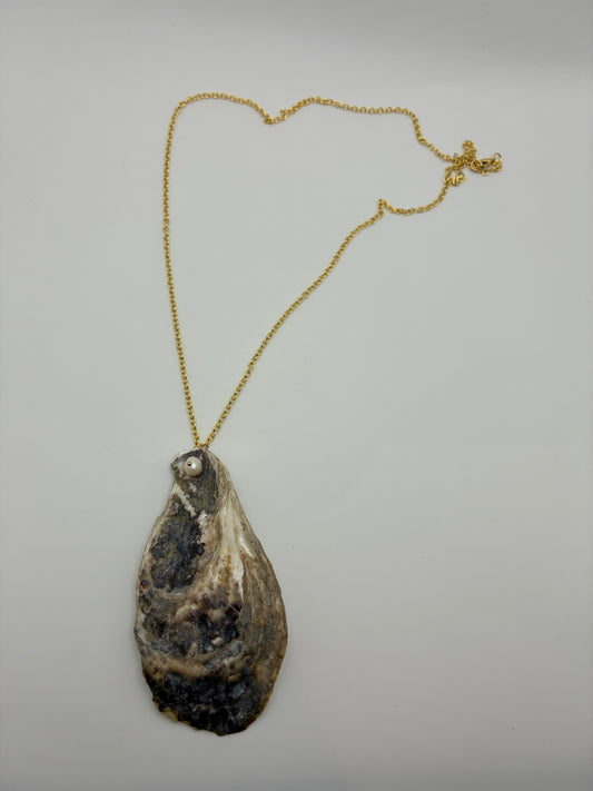 Outside Oyster Shell Necklace