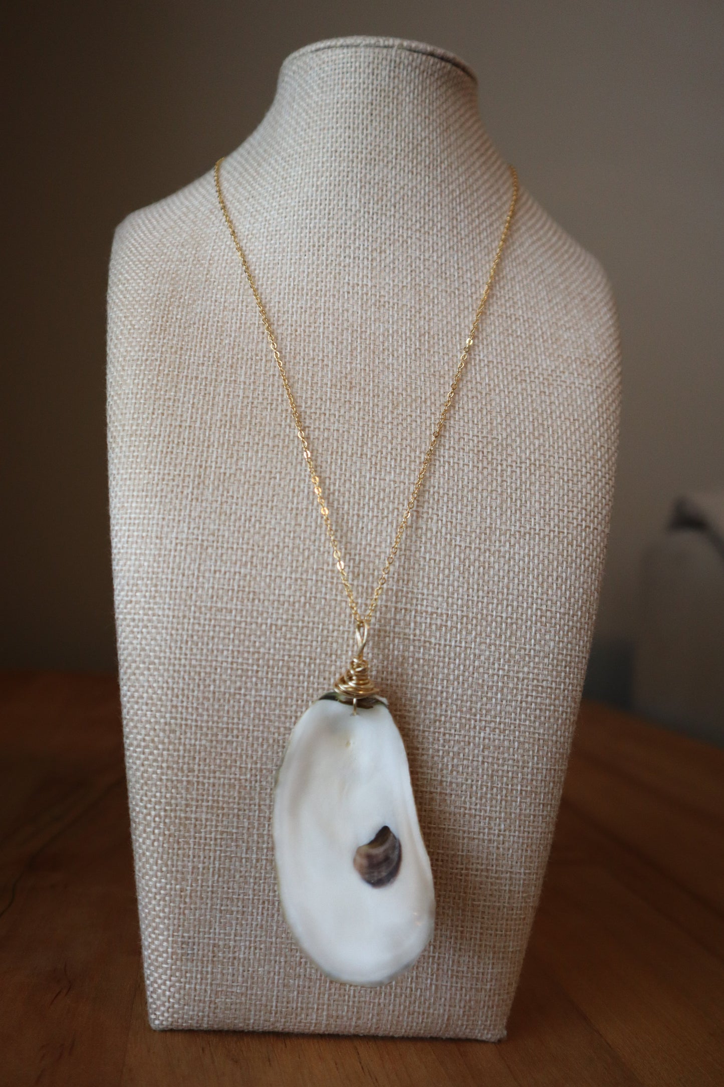 Wire Wrapped Oyster Necklace