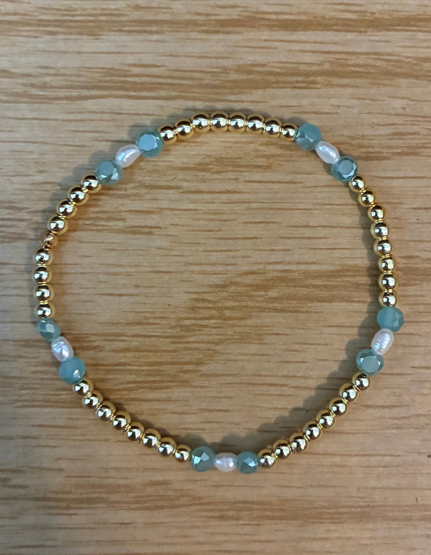 Seafoam & Pearl Bracelet