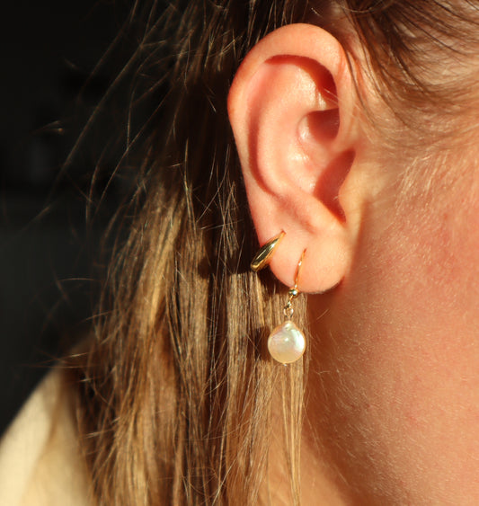 Coin Pearl Earrings
