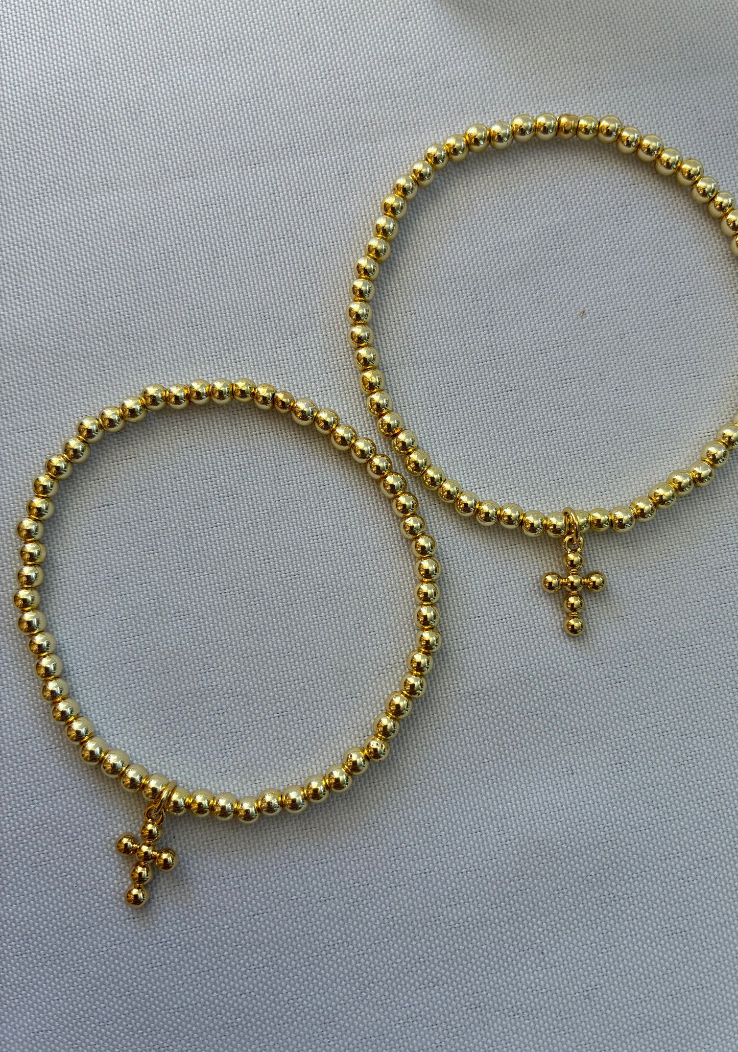 Gold Bracelet with Cross Charm