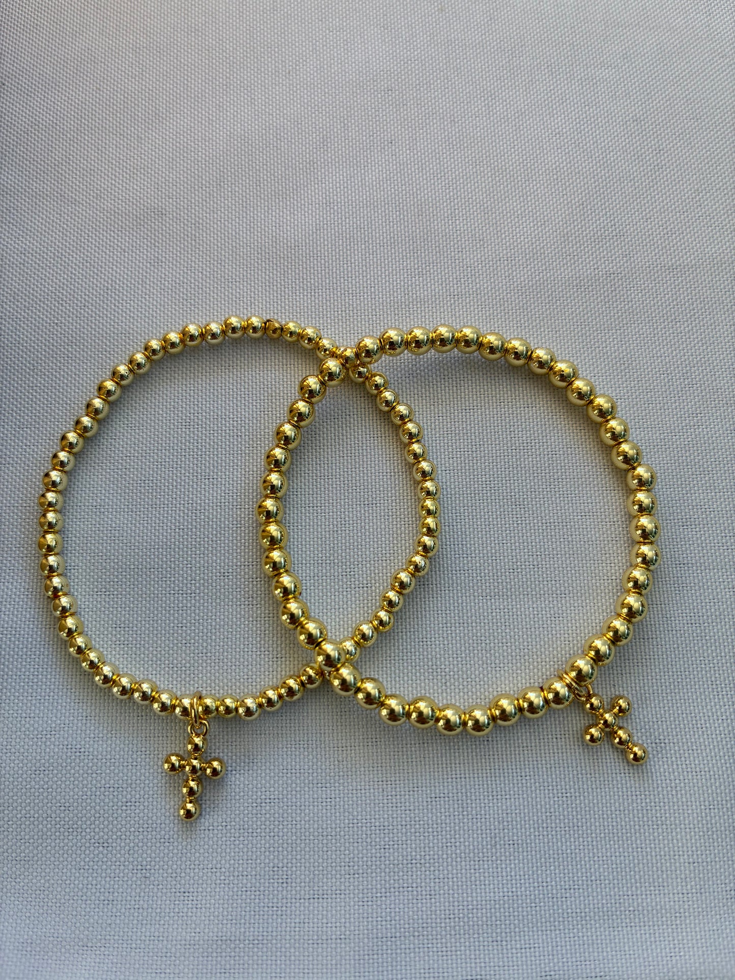 Gold Bracelet with Cross Charm