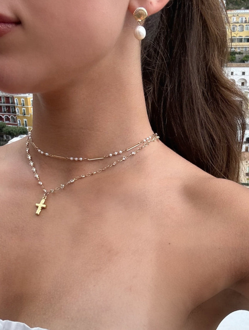 Dainty Pearl Choker Necklace